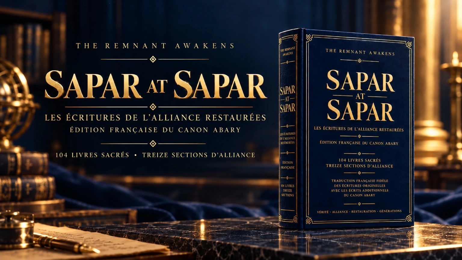 Bannière de SAPAR AT SAPAR — couverture de l’édition bleu nuit et or