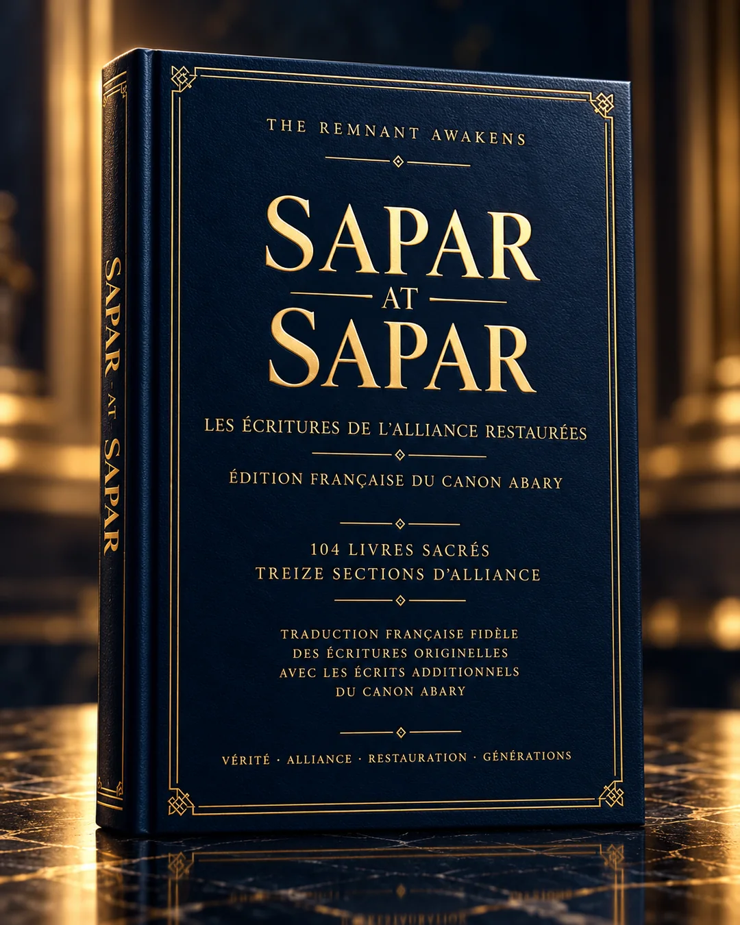 Maquette du livre SAPAR AT SAPAR pour la réservation de l’édition française