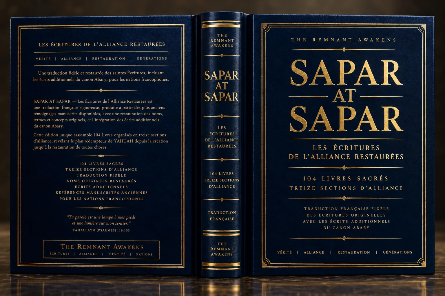 Vue complète de la première et quatrième de couverture et de la tranche SAPAR AT SAPAR